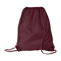 Liberty Bags Large Drawstring Pack with DUROcord, Maroon, Front view