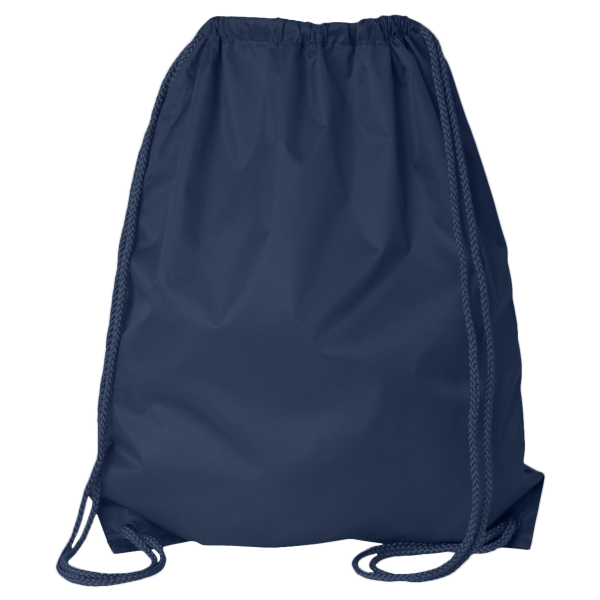 Liberty Bags Large Drawstring Pack with DUROcord, Navy, Back view