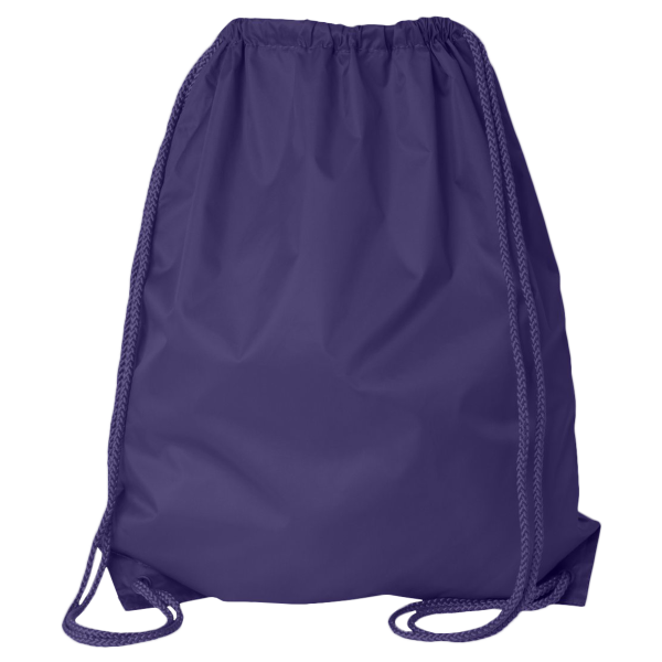 Liberty Bags Large Drawstring Pack with DUROcord, Purple, Back view