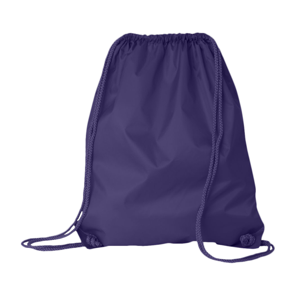 Liberty Bags Large Drawstring Pack with DUROcord, Purple, Front view