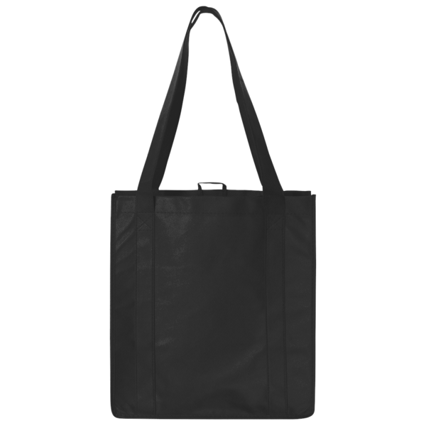Liberty Bags Non-Woven Reusable Shopping Bag, Black, Back view