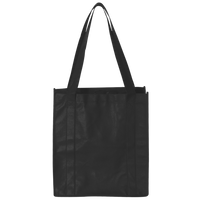 Liberty Bags Non-Woven Reusable Shopping Bag, Black, Front view
