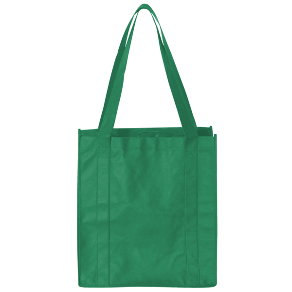 Liberty Bags Non-Woven Reusable Shopping Bag, Green, Front view