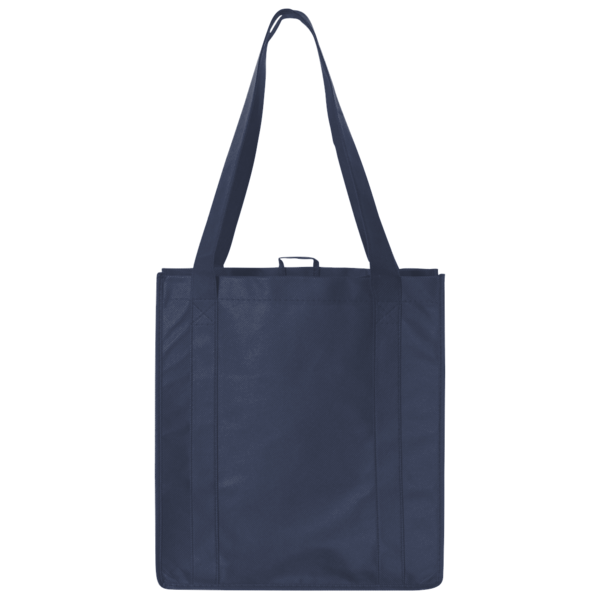 Liberty Bags Non-Woven Reusable Shopping Bag, Navy, Back view