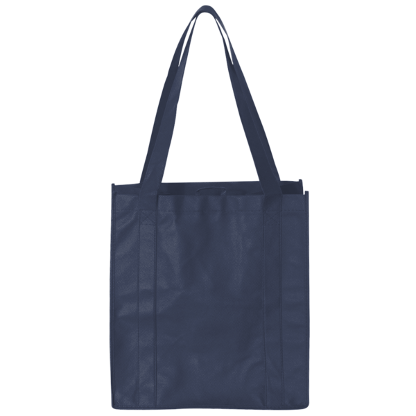 Liberty Bags Non-Woven Reusable Shopping Bag, Navy, Front view