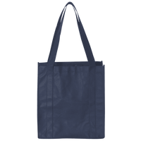 Liberty Bags Non-Woven Reusable Shopping Bag, Navy, Front view