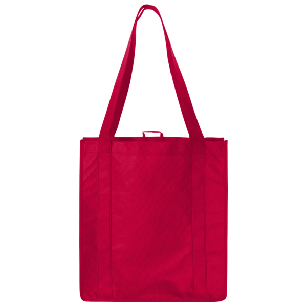 Liberty Bags Non-Woven Reusable Shopping Bag, Red, Back view