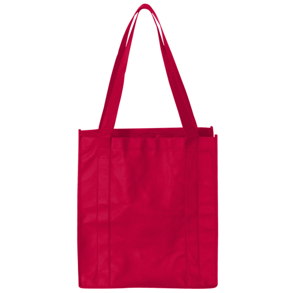 Liberty Bags Non-Woven Reusable Shopping Bag, Red, Front view