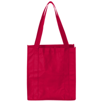 Liberty Bags Non-Woven Reusable Shopping Bag, Red, Front view