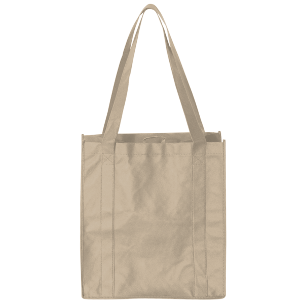 Liberty Bags Non-Woven Reusable Shopping Bag, Tan, Front view