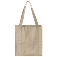 Liberty Bags Non-Woven Reusable Shopping Bag, Tan, Front view