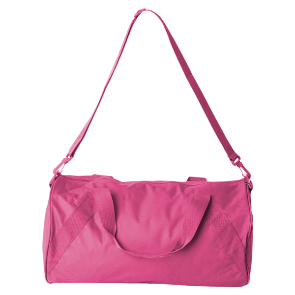 Liberty Bags Recycled 18” Small Duffel Bag, Hot Pink, Back view