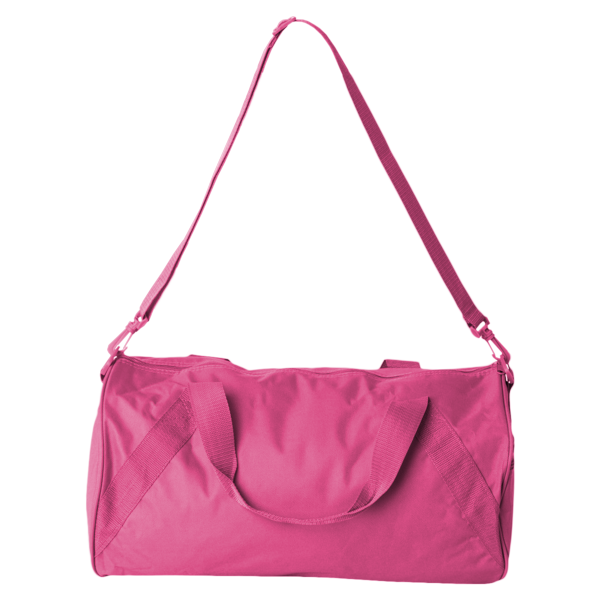 Liberty Bags Recycled 18” Small Duffel Bag, Hot Pink, Front view