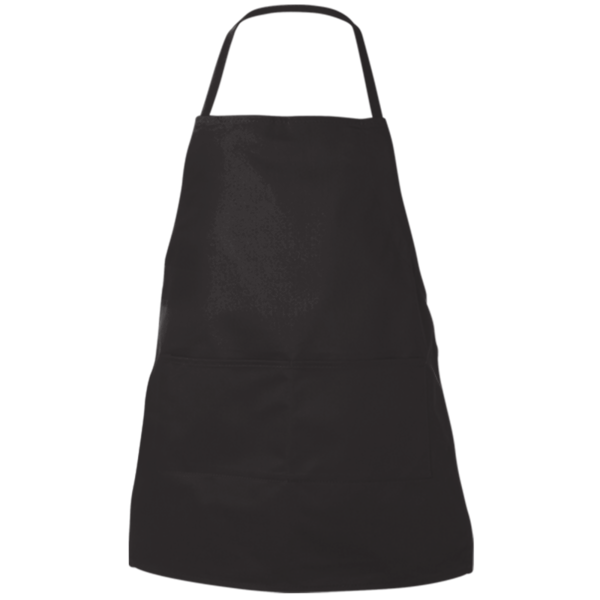 Liberty Bags Two-Pocket Butcher Apron, Black, Front view