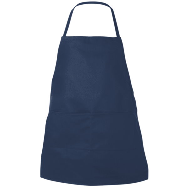 Liberty Bags Two-Pocket Butcher Apron, Navy, Front view