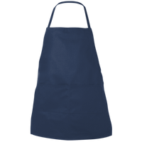 Liberty Bags Two-Pocket Butcher Apron, Navy, Front view