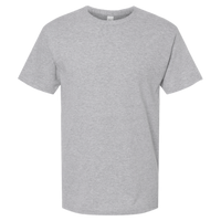 M&O Men's Gold Soft Touch T-Shirt, Athletic Grey, Front view