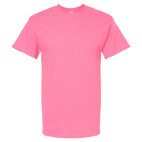 M&O Men's Gold Soft Touch T-Shirt, Azalea, Front view