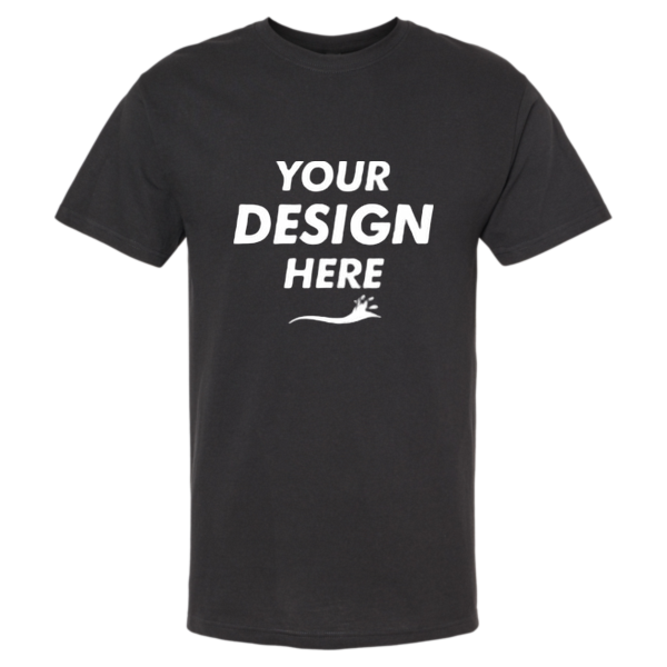 M&O Men's Gold Soft Touch T-Shirt, Black, Front view, Mockup