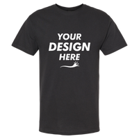 M&O Men's Gold Soft Touch T-Shirt, Black, Front view, Mockup
