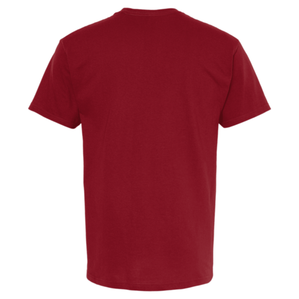 M&O Men's Gold Soft Touch T-Shirt, Cardinal Red, Back view