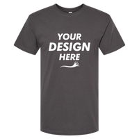 M&O Men's Gold Soft Touch T-Shirt, Charcoal, Front view, Mockup