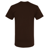 M&O Men's Gold Soft Touch T-Shirt, Chocolate, Back view