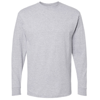M&O Unisex Gold Soft Touch Long Sleeve T-Shirt, Athletic Grey, Front view