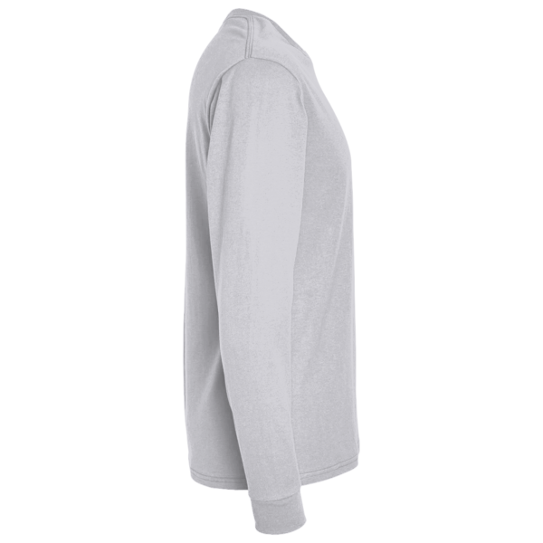 M&O Unisex Gold Soft Touch Long Sleeve T-Shirt, Athletic Grey, Right Sleeve view