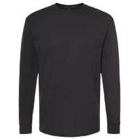 M&O Unisex Gold Soft Touch Long Sleeve T-Shirt, Black, Front view