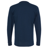 M&O Unisex Gold Soft Touch Long Sleeve T-Shirt, Deep Navy, Back view