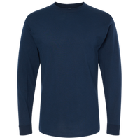 M&O Unisex Gold Soft Touch Long Sleeve T-Shirt, Deep Navy, Front view
