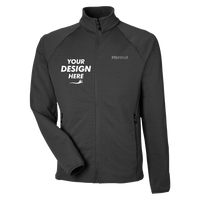 Marmot Men's Leconte Fleece Jacket, Black, Front view, Mockup