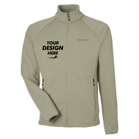 Marmot Men's Leconte Fleece Jacket, Vetiver, Front view, Mockup