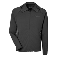 Marmot Men's Leconte Full-Zip Hooded Jacket, Black, Front view