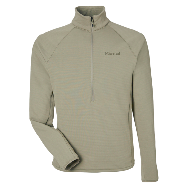 Marmot Men's Leconte Half-Zip Pullover, Vetiver, Front view