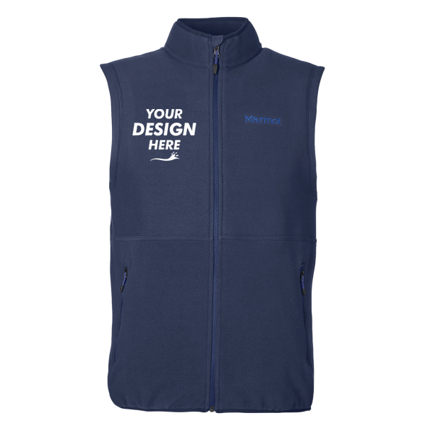 Marmot Men's M2 Rocklin Vest, Arctic Navy, Front view, Mockup