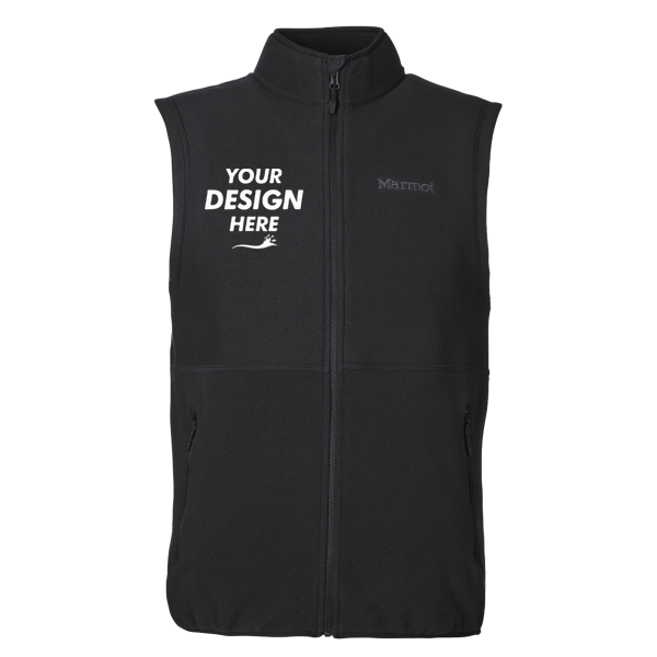 Marmot Men's M2 Rocklin Vest, Black, Front view, Mockup