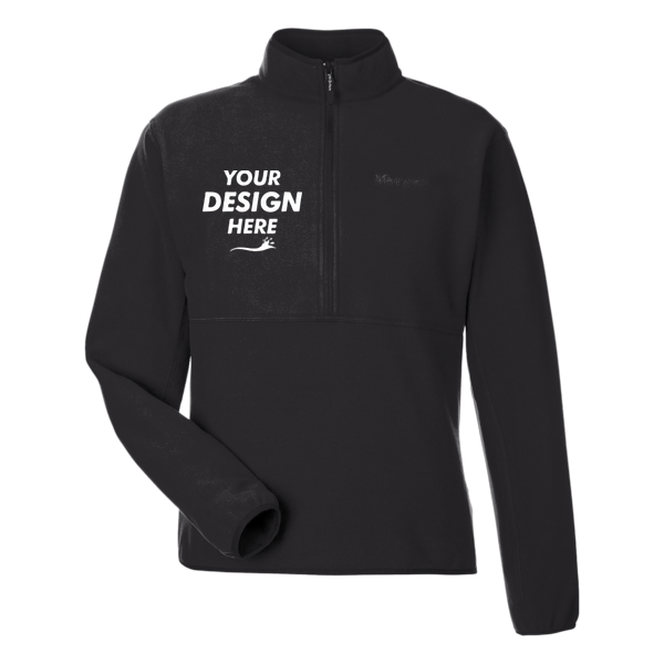 Marmot Men's Rocklin Half-Zip Jacket, Black, Front view, Mockup