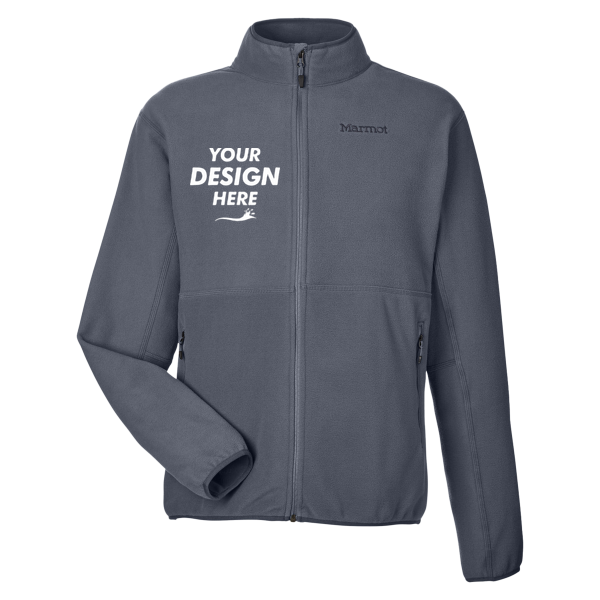 Marmot Men's Rocklin Jacket, Steel Onyx, Front view, Mockup