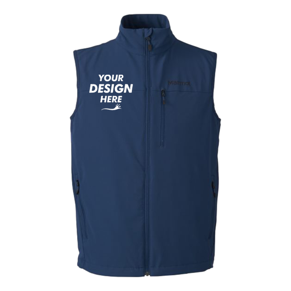 Marmot Men's Tempo Vest, Arctic Navy, Front view, Mockup