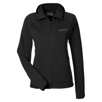 Marmot Women's Leconte Full Zip Hooded Jacket, Black, Front view