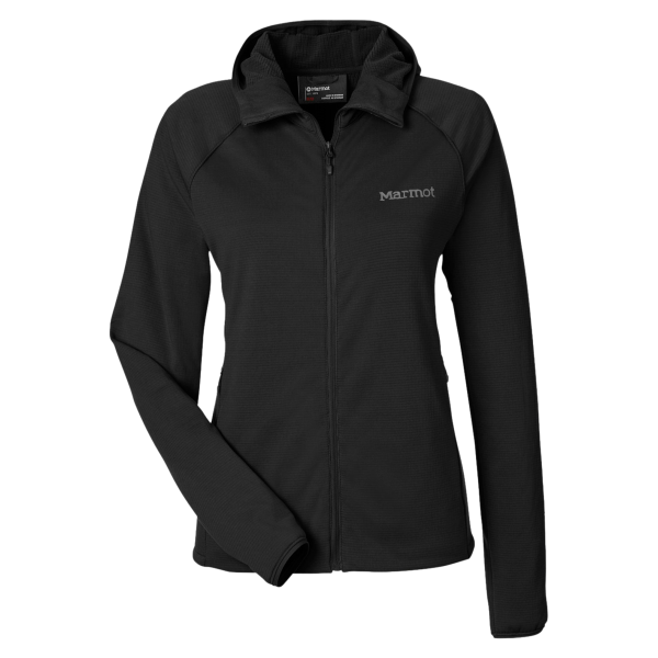 Marmot Women's Leconte Full Zip Hooded Jacket, Black, Front view