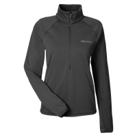 Marmot Women's Leconte Half-Zip Pullover, Black, Front view