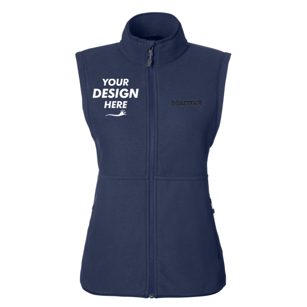 Marmot Women's M2 Rocklin Vest, Arctic Navy, Front view, Mockup