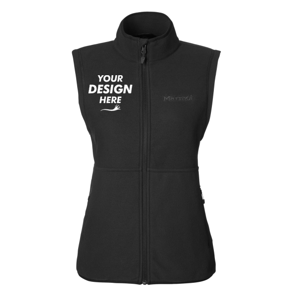 Marmot Women's M2 Rocklin Vest, Black, Front view, Mockup