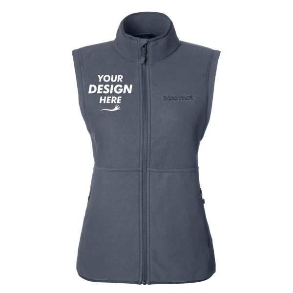 Marmot Women's M2 Rocklin Vest, Steel Onyx, Front view, Mockup