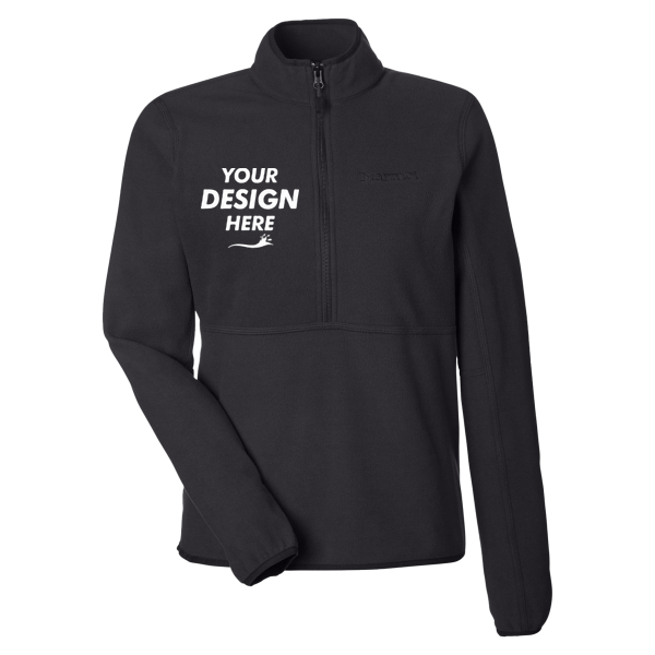 Marmot Women's Rocklin Half-Zip Jacket, Black, Front view, Mockup