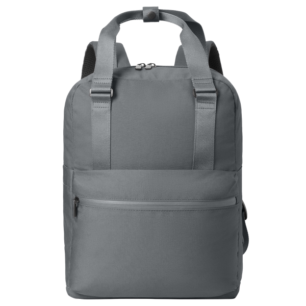 Mercer+Mettle Claremont Handled Backpack, Storm Grey, Front view