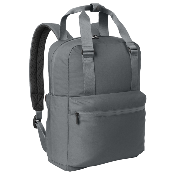 Mercer+Mettle Claremont Handled Backpack, Storm Grey, Left Side view